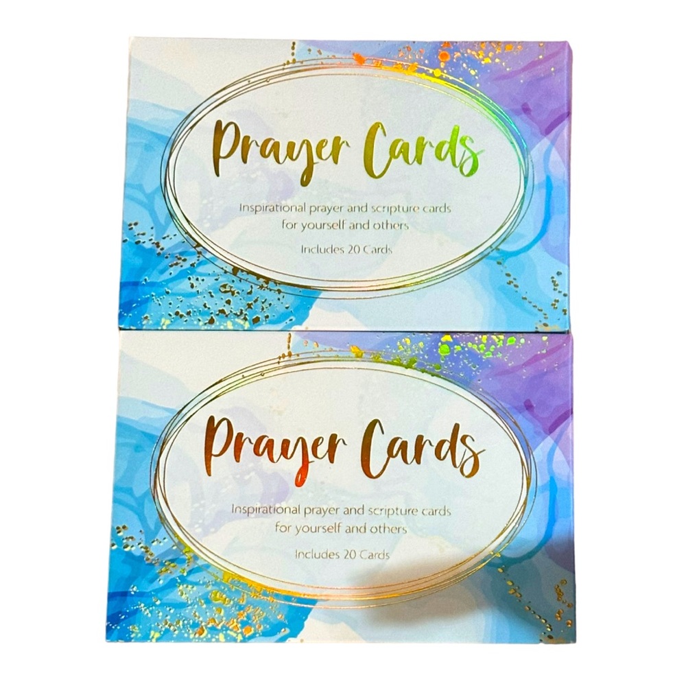 Lot of 2 Crown Jewlz Christian Floral Prayer & Scripture Cards NWT